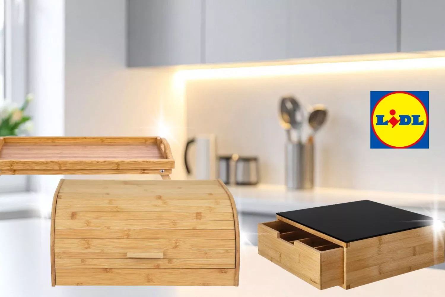 Lidl lanza tres imprescindibles para tu cocina hechos con bambú ecológico / Montaje Consumidor Global