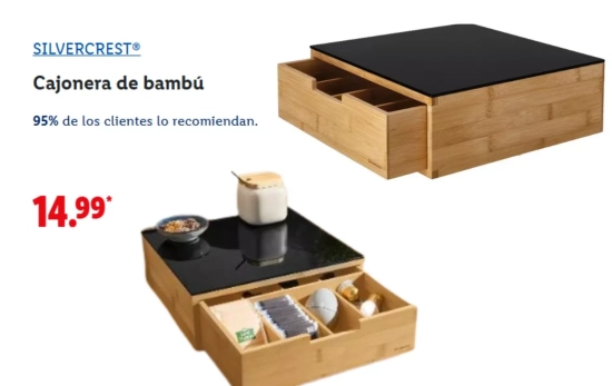 Cajonera de bambú cocina/ LIDL Cajonera de bambú cocina/ LIDL