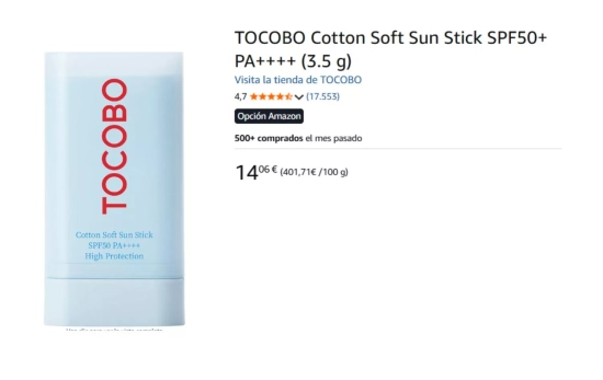TOCOBO Stick Solar 50+/ AMAZON
