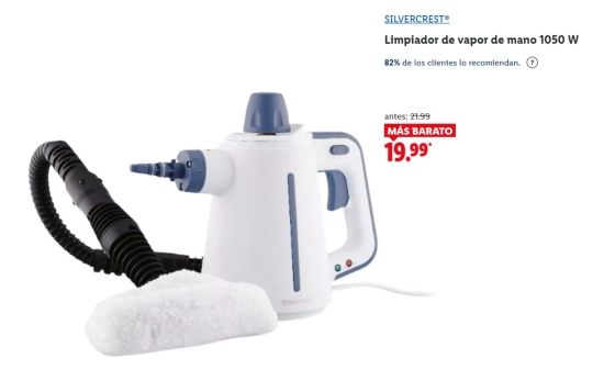 Limpiador de vapor de mano 1050 W/ LIDL