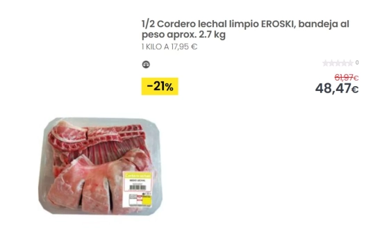 Cordero lechal /EROSKI