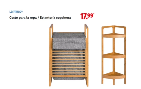Cesto para la ropa / Estantería esquinera/ LIDL