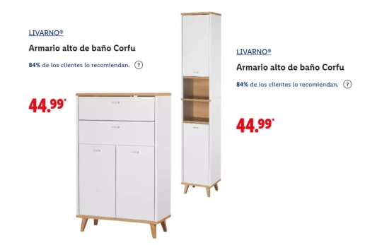 Armario de baño alto y medio Corfu/ LIDL