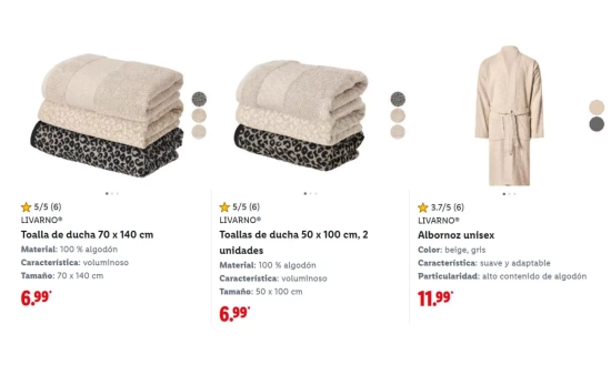 Toallas de baño/ LIDL