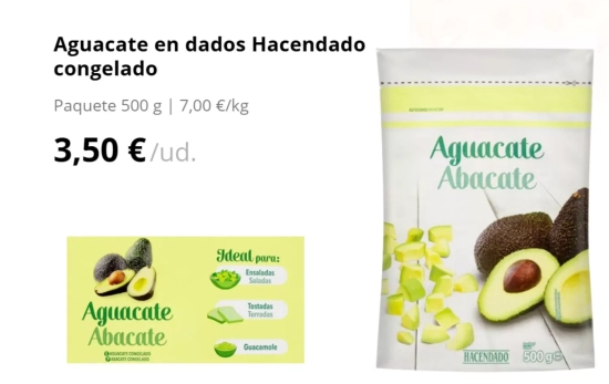 Aguacate congelado/ MERCADONA