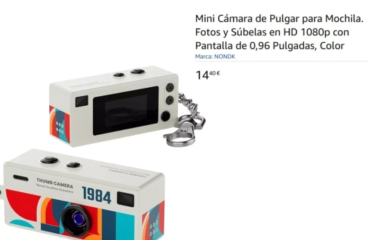 Mini Cámara de Pulgar / AMAZON Mini Cámara de Pulgar / AMAZON