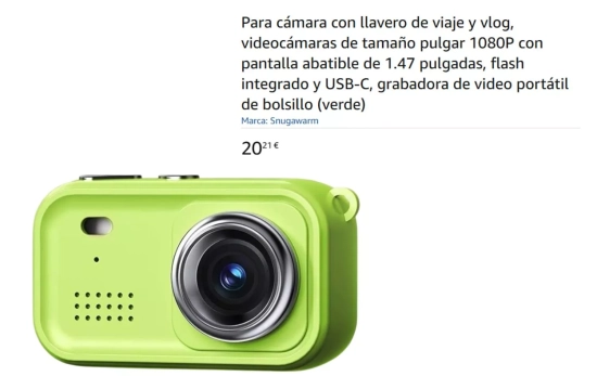 Para cámara con llavero de viaje y vlog/ AMAZON Para cámara con llavero de viaje y vlog/ AMAZON