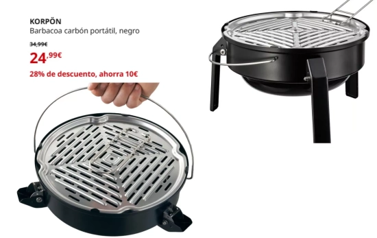 Barbacoa carbón portátil/ IKEA Barbacoa carbón portátil/ IKEA