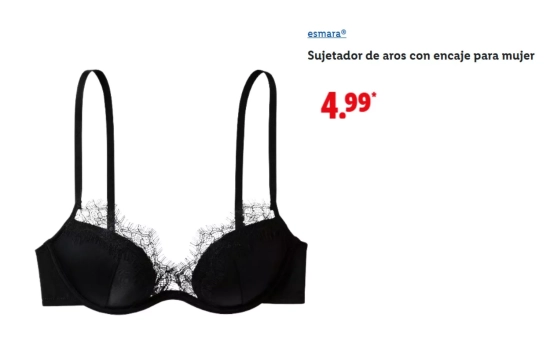 Sujetador negro/ LIDL