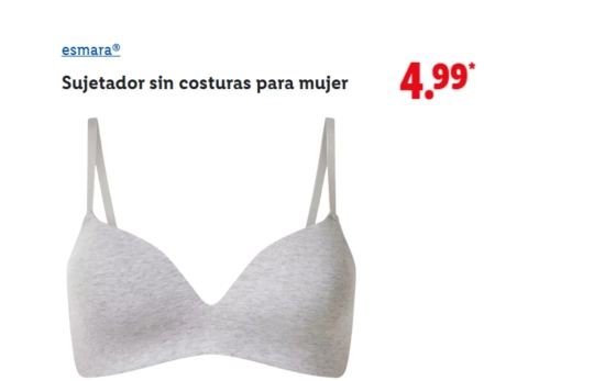 Sujetador sin aro/ LIDL