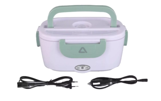 La fiambrera incluye un alimentador para coche (12V) y otro para el hogar (220 V)/ ALDI La fiambrera incluye un alimentador para coche (12V) y otro para el hogar (220 V)/ ALDI