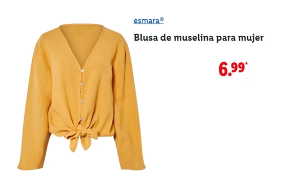 Blusa de muselina para mujer/ LIDL