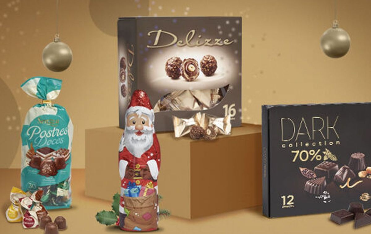 Bombones y chocolatinas con motivos navideños de Mercadona