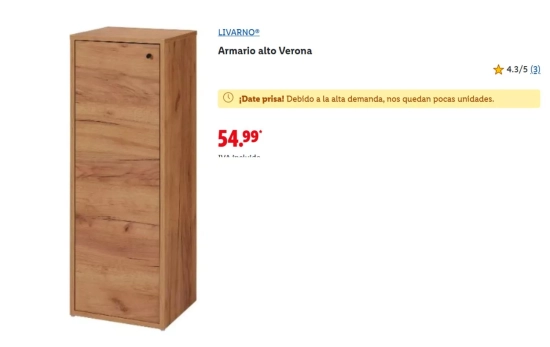 Armario alto Verona/ LIDL Armario alto Verona/ LIDL