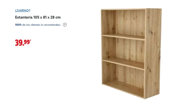 Estantería 105 x 81 x 28 cm/ LIDL Estantería 105 x 81 x 28 cm/ LIDL