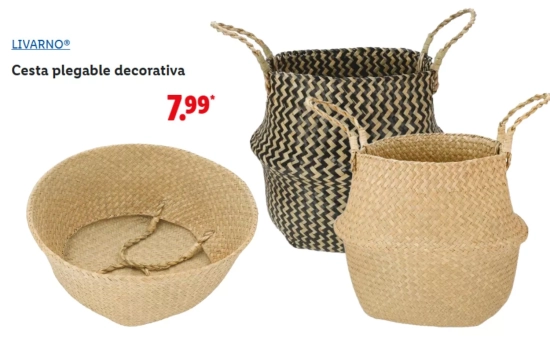 Cesta plegable decorativa/ LIDL
