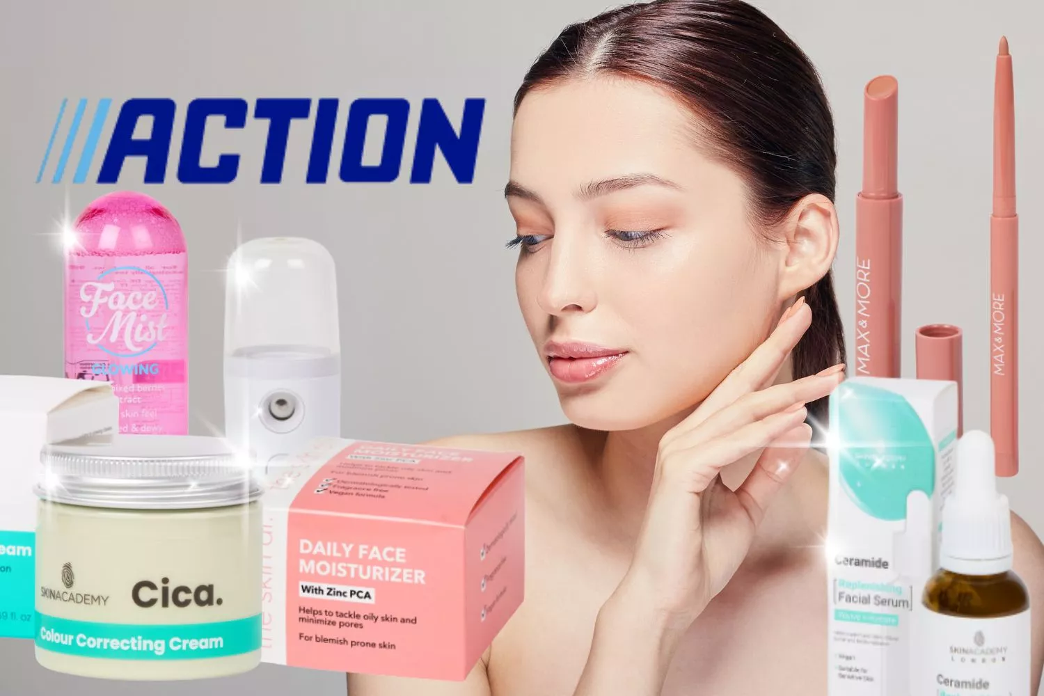 Una consumidora y las mejores promociones de Action en artículos de belleza / Montaje Consumidor Global