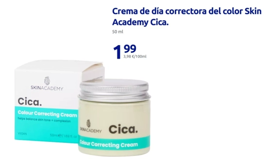 Crema de día correctora del color Skin Academy Cica/ ACTION