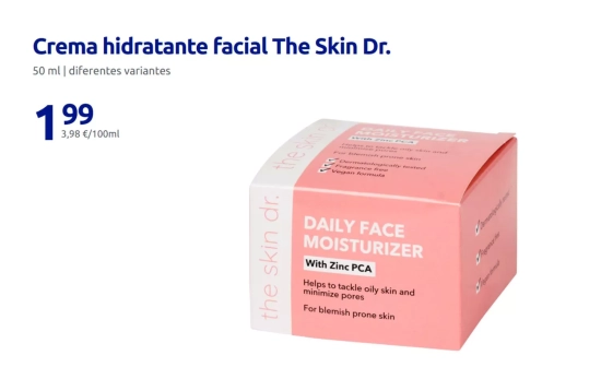 Crema hidratante facial The Skin Dr./ ACTION