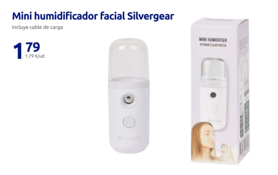 Mini humidificador facial Silvergear/ ACTION