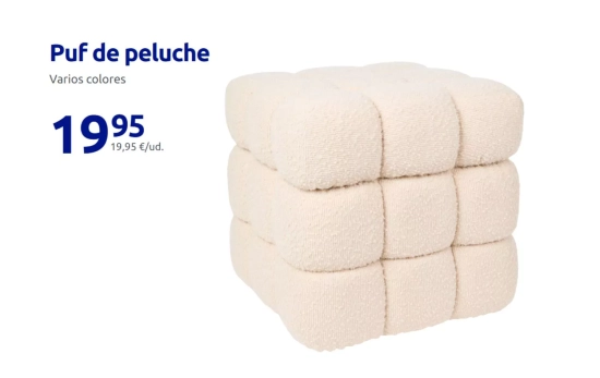 Puf de peluche/ ACTION