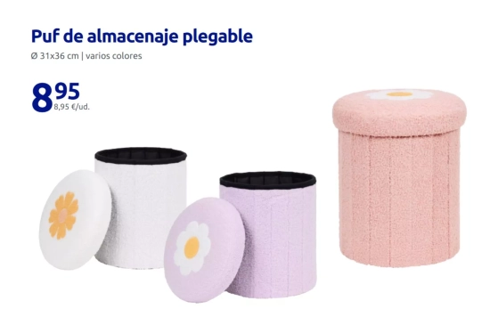 Puf de almacenaje plegable/ ACTION