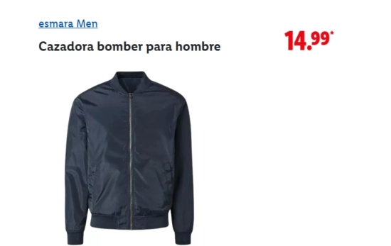 Cazadora bomber para hombre/ LIDL