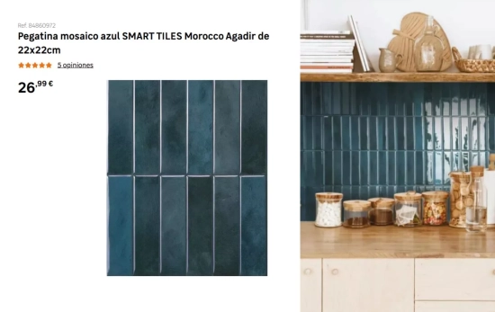 Pegatina mosaico azul/ LEROY MERLIN