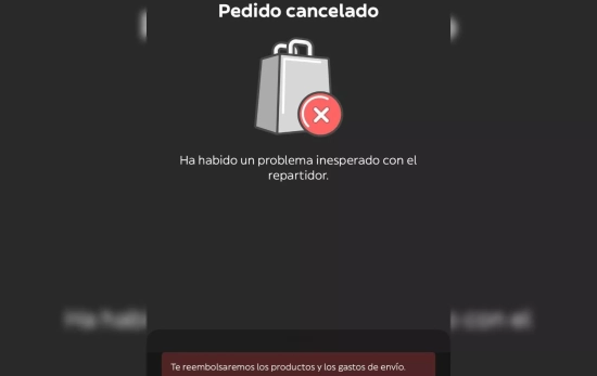Glovo se compromete a reembolsar los productos y gastos de envío / CEDIDA Glovo se compromete a reembolsar los productos y gastos de envío / CEDIDA