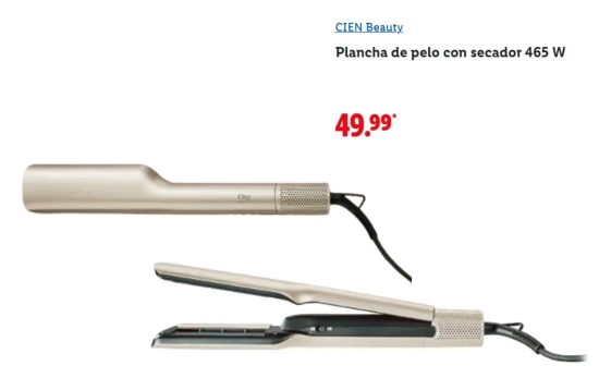 Plancha de pelo con secador 465 W/ LIDL