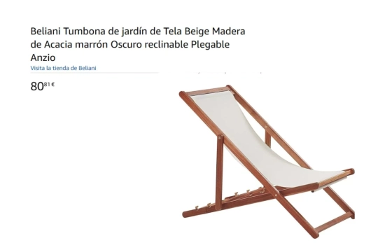 Tumbona plegable/ AMAZON Tumbona plegable/ AMAZON