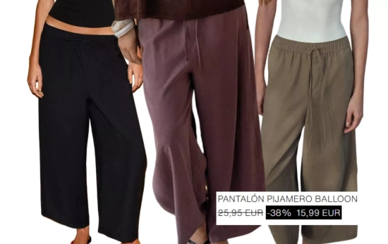 PANTALÓN PIJAMERO BALLOON/ ZARA