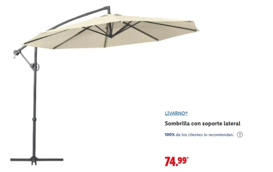Sombrilla con soporte lateral/LIDL