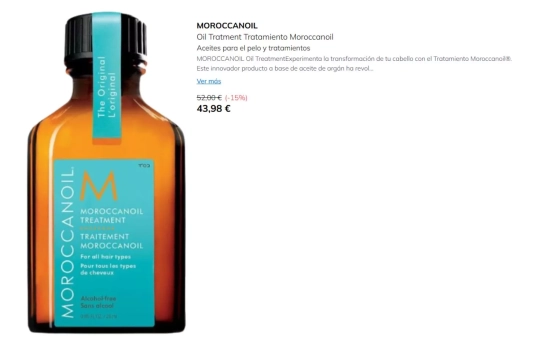 Oil Tratment Tratamiento Moroccanoil/ PRIMOR