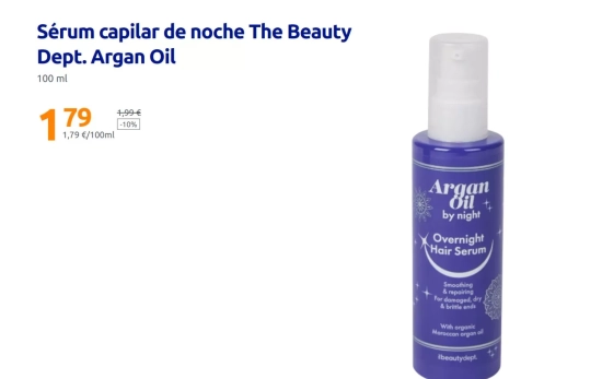 Sérum capilar de noche con aceite de argán / ACTION
