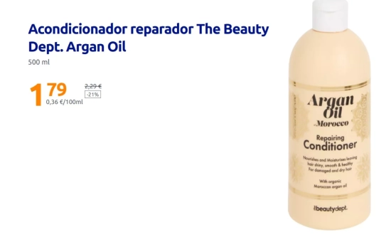 Acondicionador reparador con argán/ ACTION
