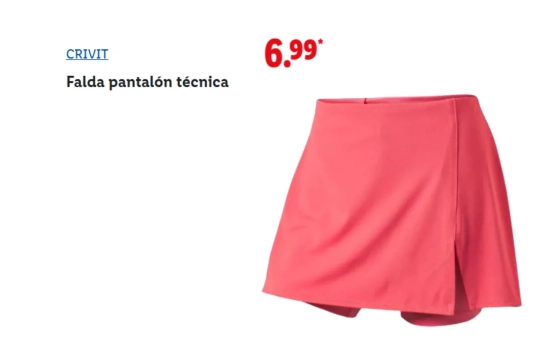 Falda técnica deportiva/ LIDL