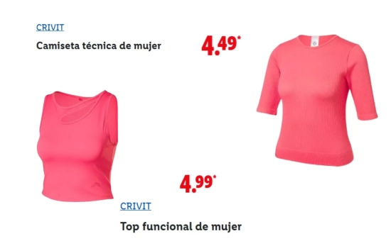Camisetas deportivas/ LIDL