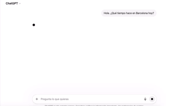 ChatGPT cae en España. La IA se queda pensando sin dar respuesta a los usuarios CAPTURA CG