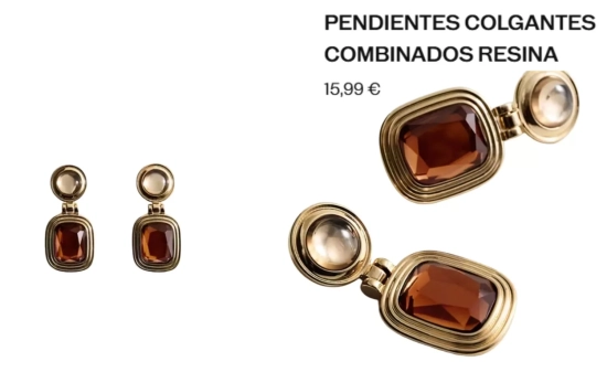 Pendientes resina/ MANGO