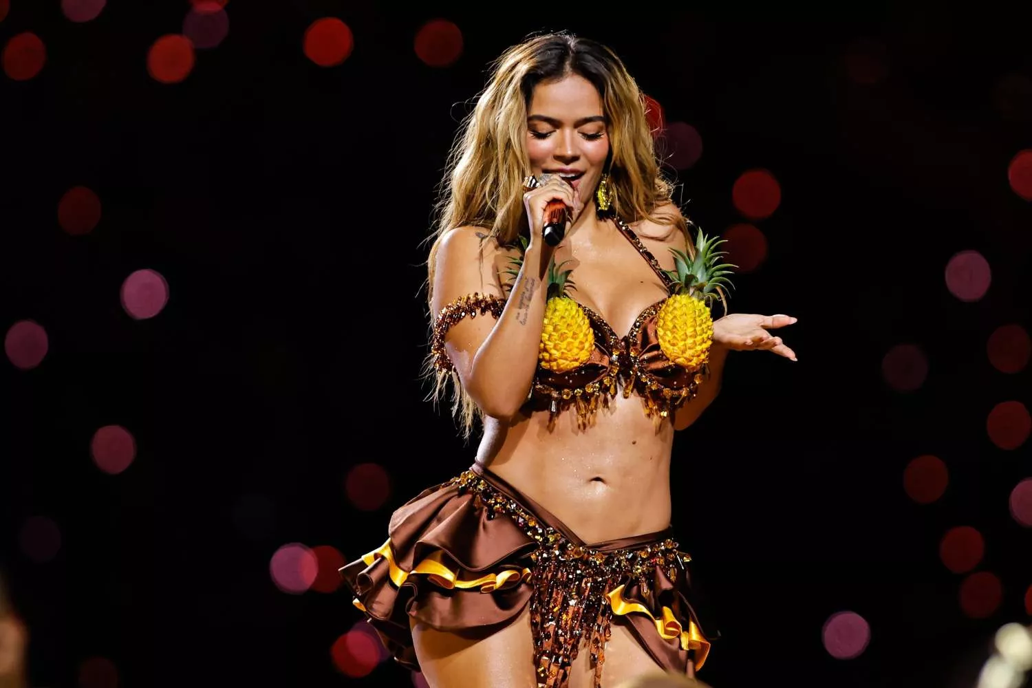 La cantante Karol G durante una de sus actuaciones / EP