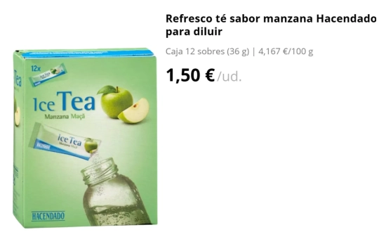 Refresco té sabor manzana/ MERCADONA
