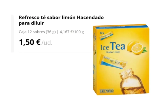 Refresco té sabor limón/ MERCADONA