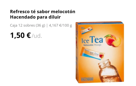 Refresco té sabor limón/ MERCADONA