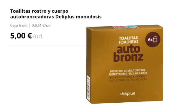 Toallitas autobronceadoras/ MERCADONA