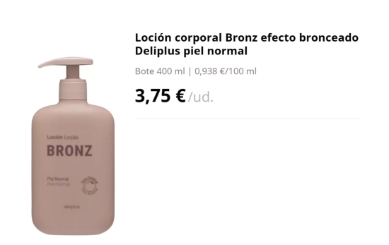Loción corporal Bronz efecto bronceado/ MERCADONA