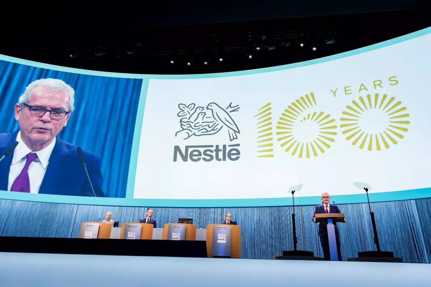 Pablo Isla, presidente de Nestlé durante la Junta General Anual de la empresa / JEAN CHRISTOPHE BOTT - EFE  