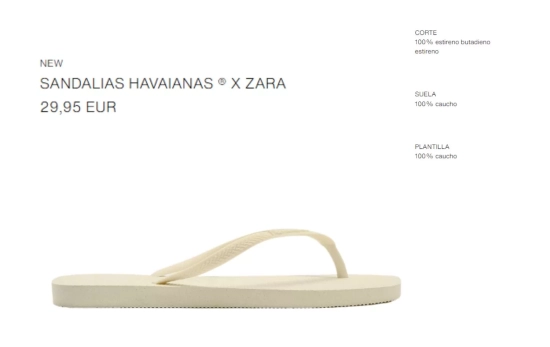 SANDALIAS HAVAIANAS ® x ZARA/ ZARA
