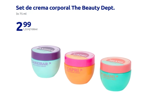 Set de crema corporal The Beauty Dept/ ACTION