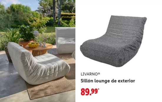 Sillón lounge de exterior/ LIDL